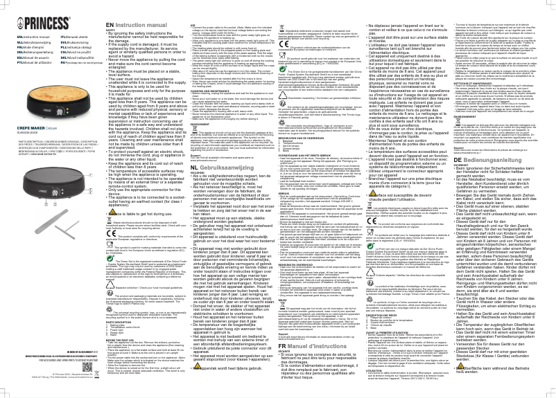 Image de la première page du manuel de l'appareil Deluxe 492235