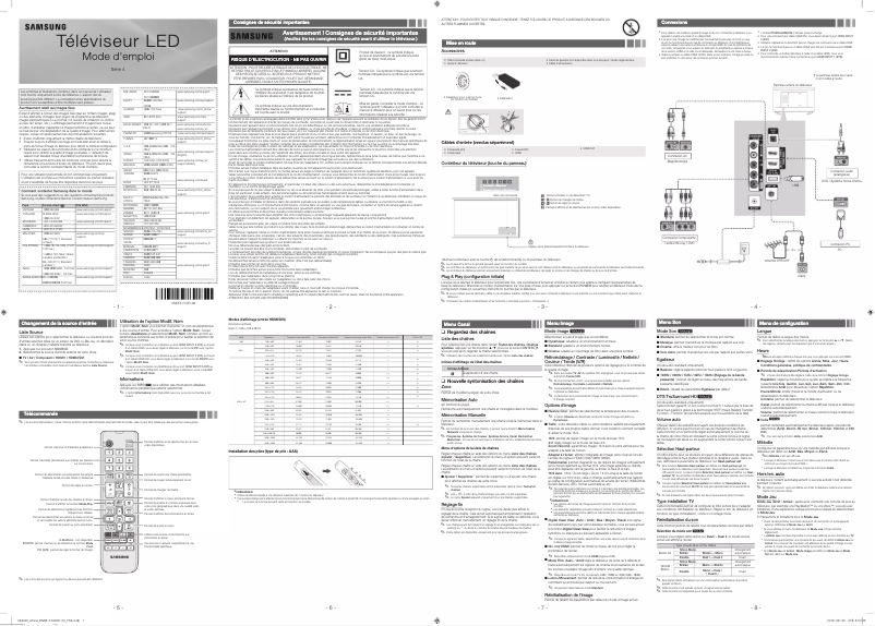 First page image of the manual for UA32K4000AR