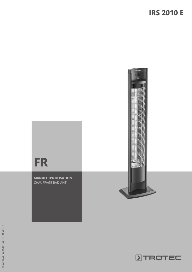 Page 1 of the manual User Manual Trotec IRS 2010 E