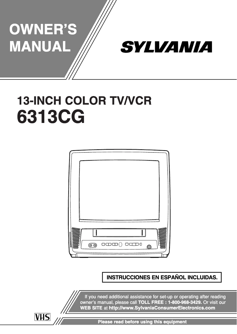 Page 1 of the manual User Manual Sylvania 6313CG