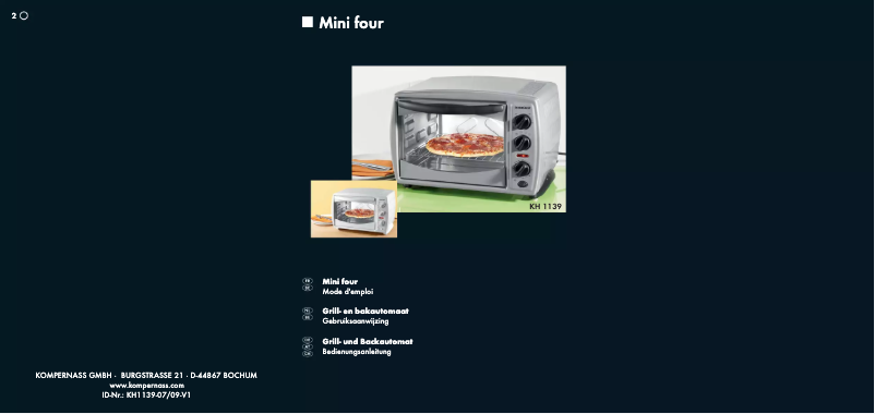Page 1 of the manual User Manual Bifinett KH 1139