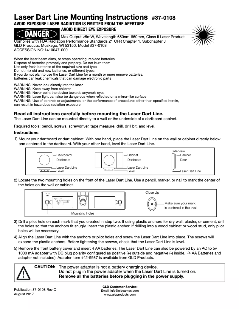Page 1 of the manual User Manual Viper 37-0108