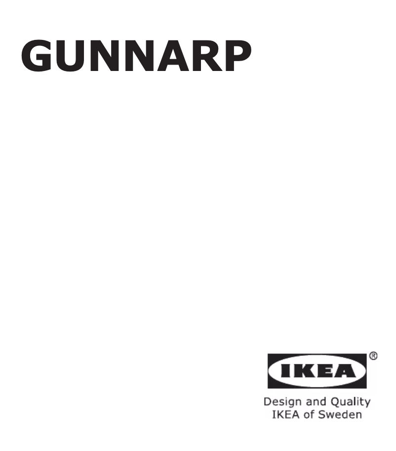 Page 1 of the manual Instruction Manual Ikea GUNNARP