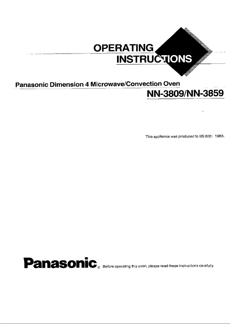 First page image of the manual for NN-3809