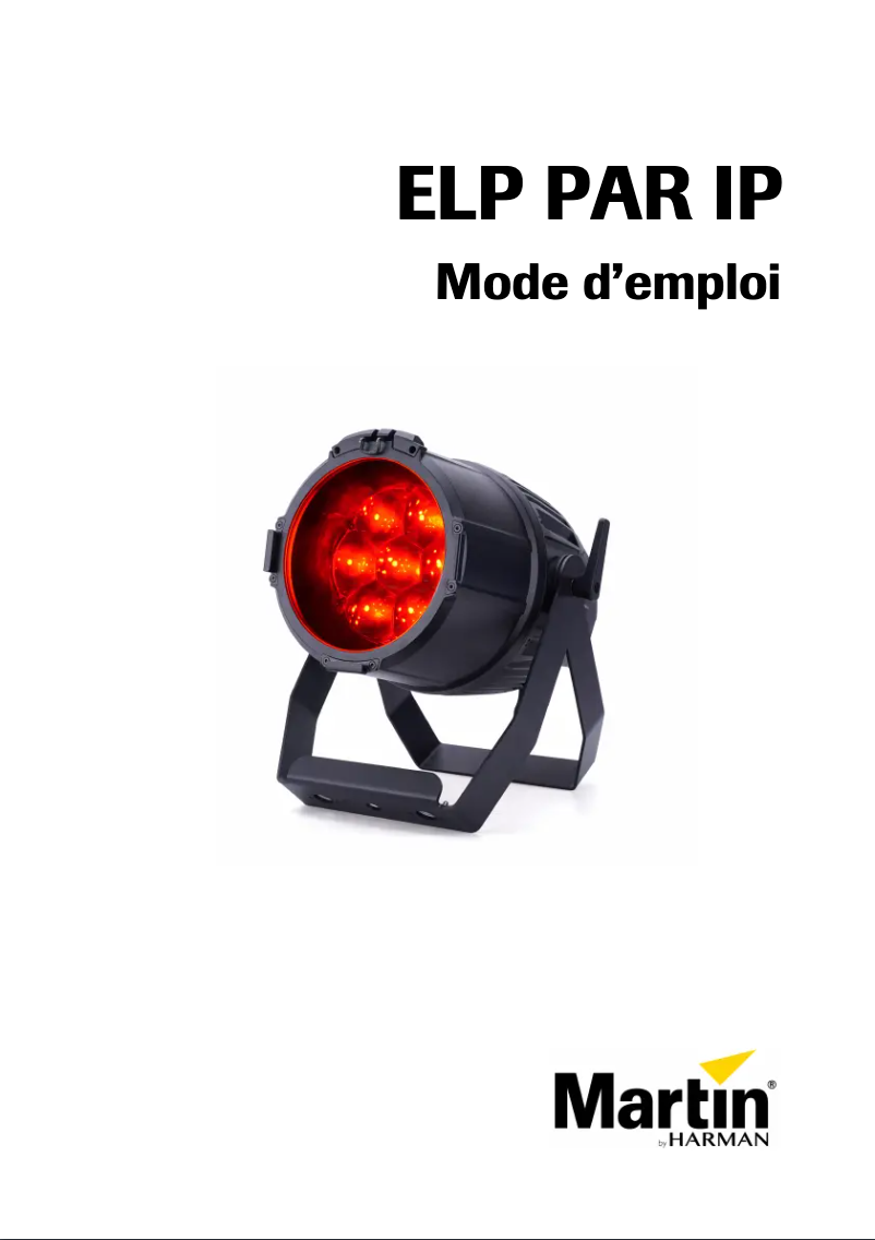 Page 1 of the manual User Manual Martin ELP PAR IP