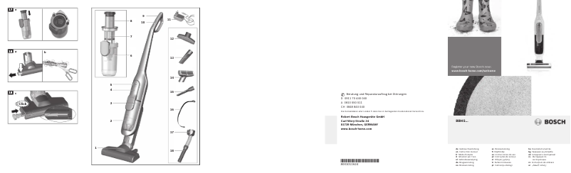 Page 1 of the manual User Manual Bosch Athlet BBH51830