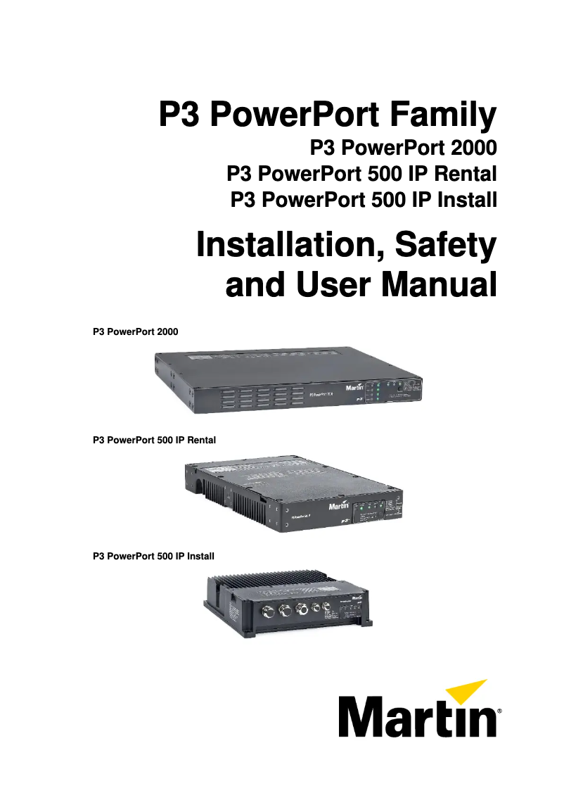 First page image of the manual for P3 PowerPort 2000
