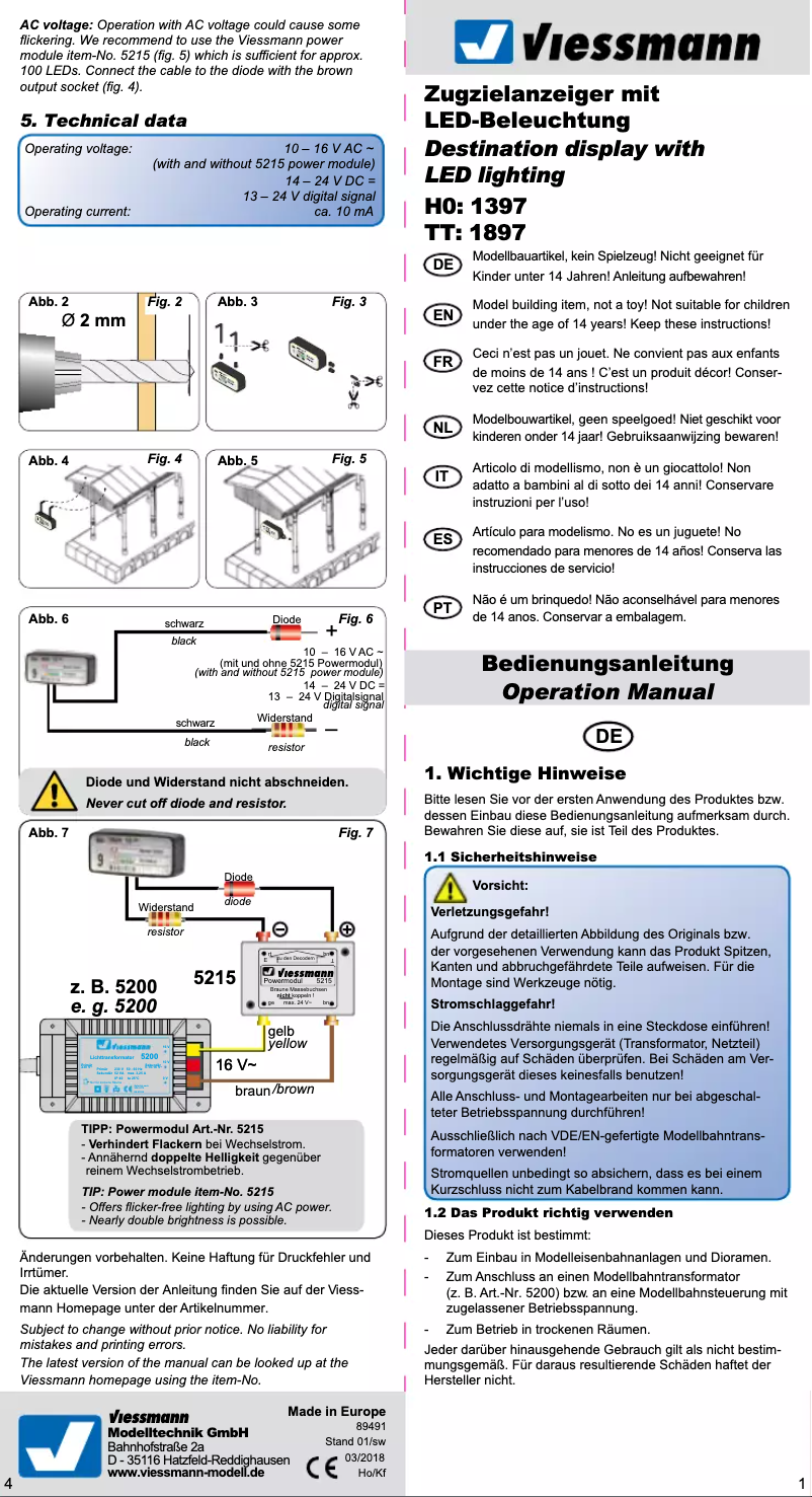 Page 1 of the manual User Manual Viessmann 1897