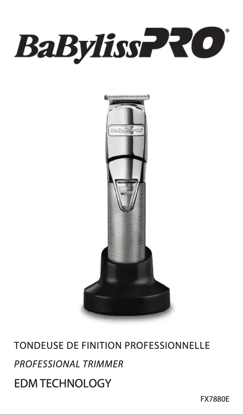 Page 1 of the manual User Manual BaByliss Pro FX7880E