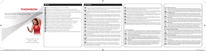 Image de la première page du manuel de l'appareil EAR3204BK