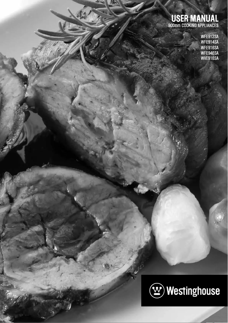 Page 1 of the manual User Manual Westinghouse WFE914SA