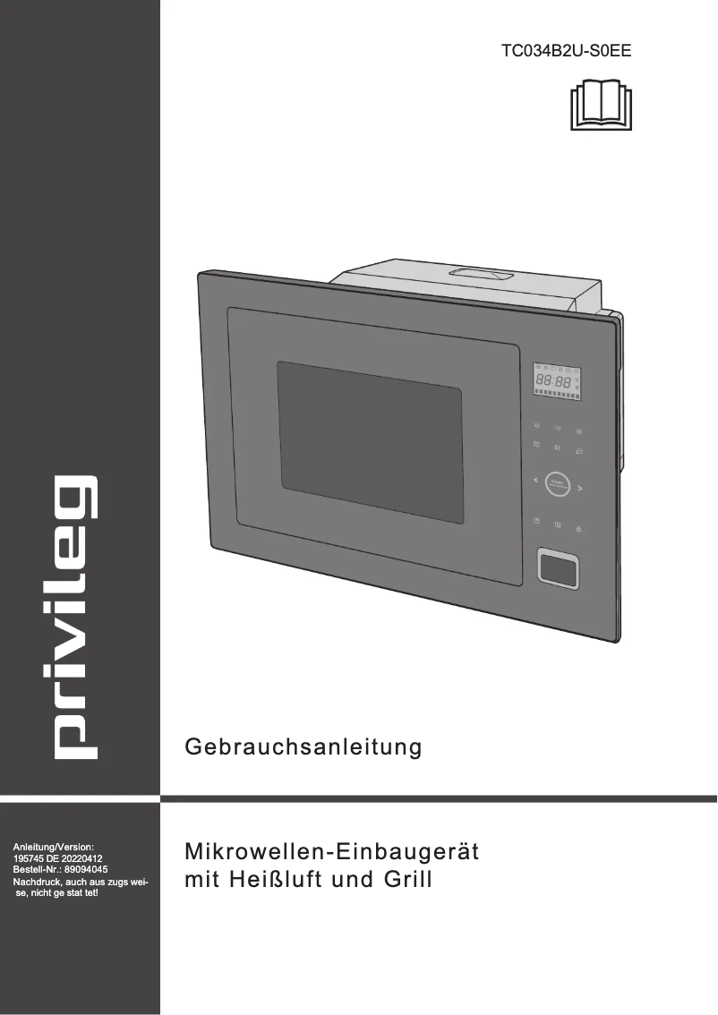 First page image of the manual for TC034B2U-S0EE