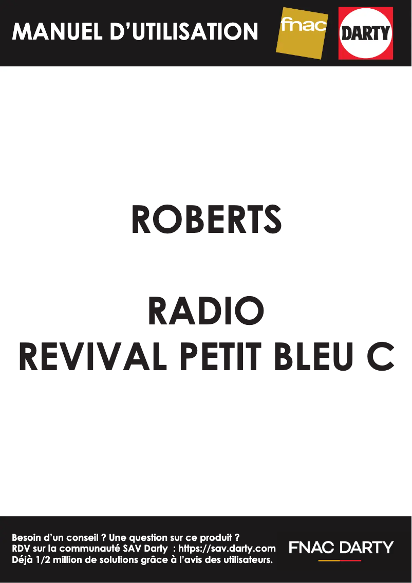 First page image of the manual for Revival Petite Bleu C