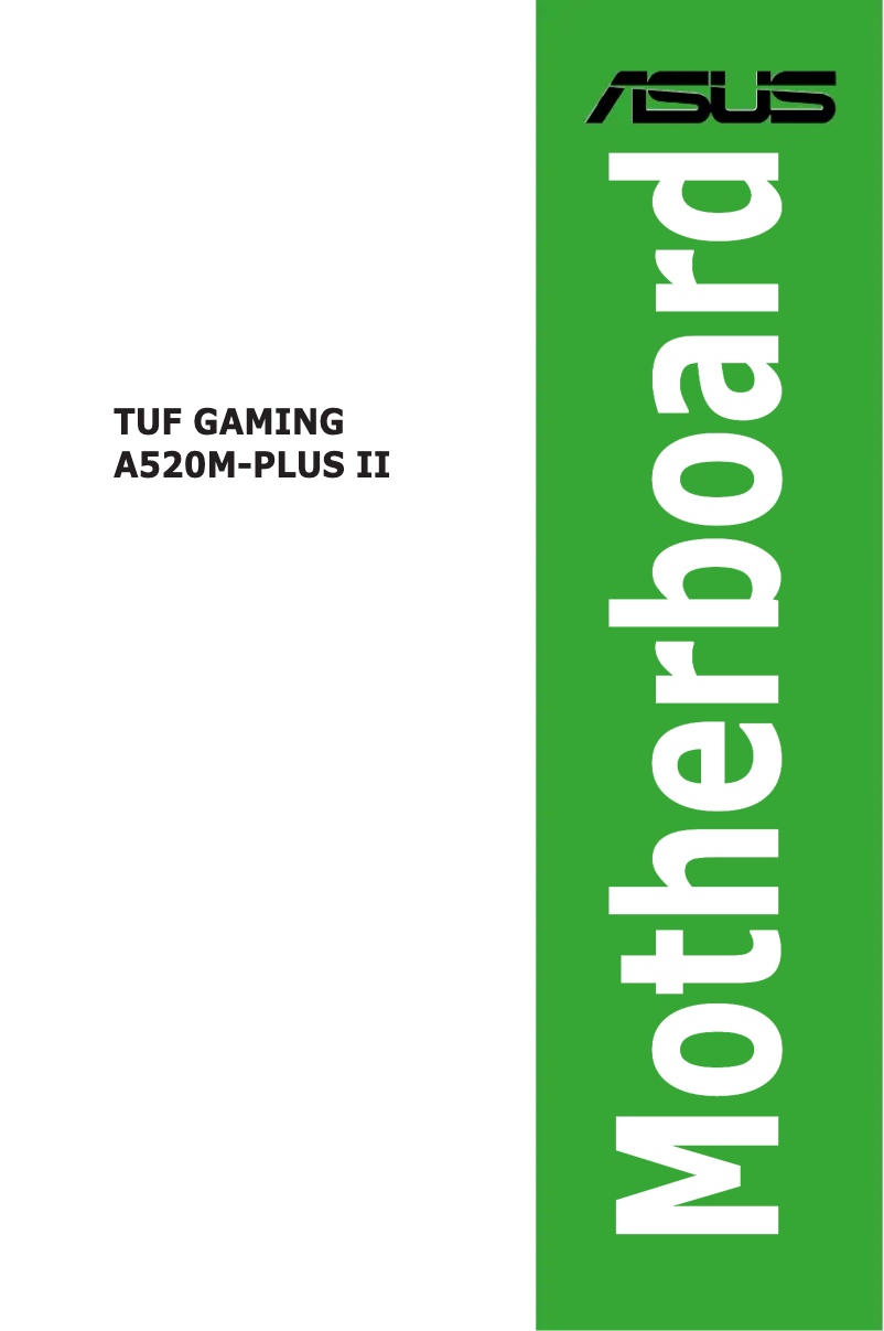 First page image of the manual for TUF Gaming A520M-Plus II