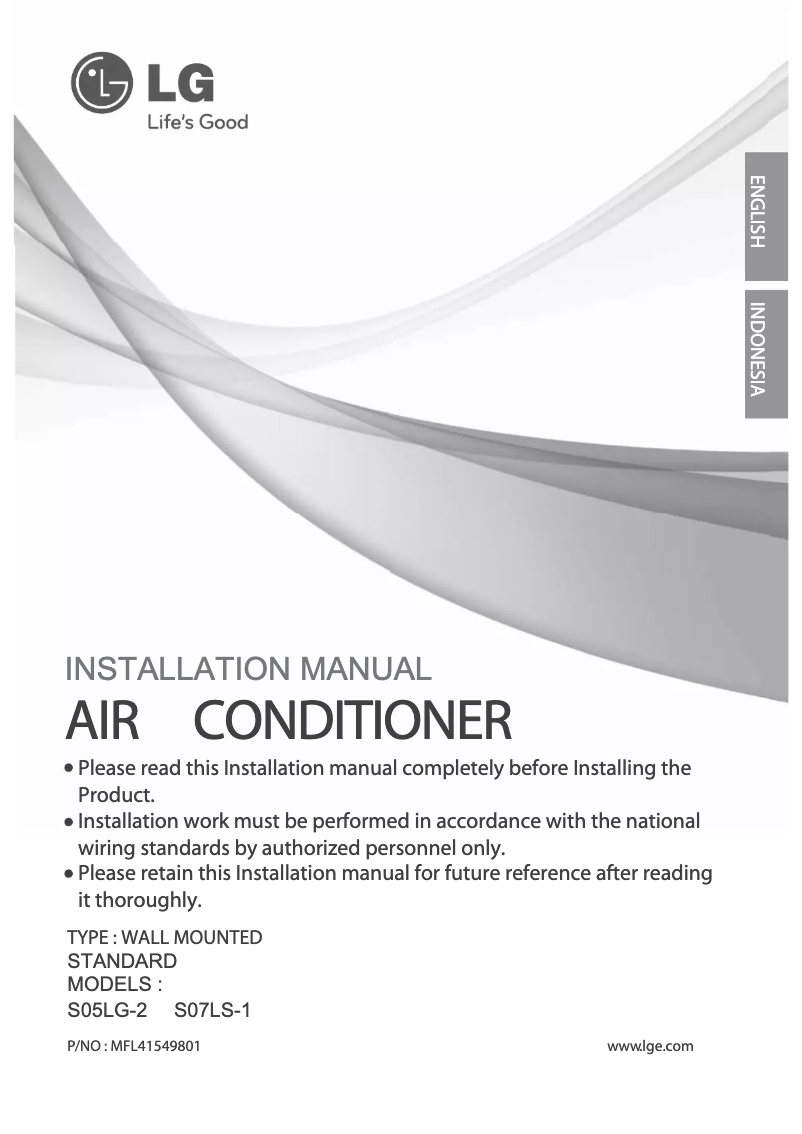 First page image of the manual for SN05LT-2