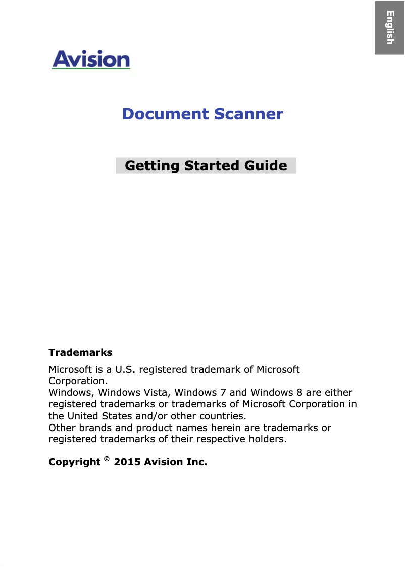 First page image of the manual for AV1880