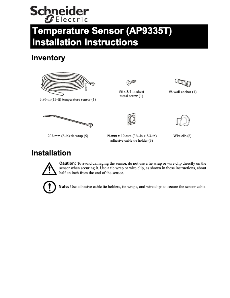 Page 1 of the manual User Manual APC NetBotz AP9335T