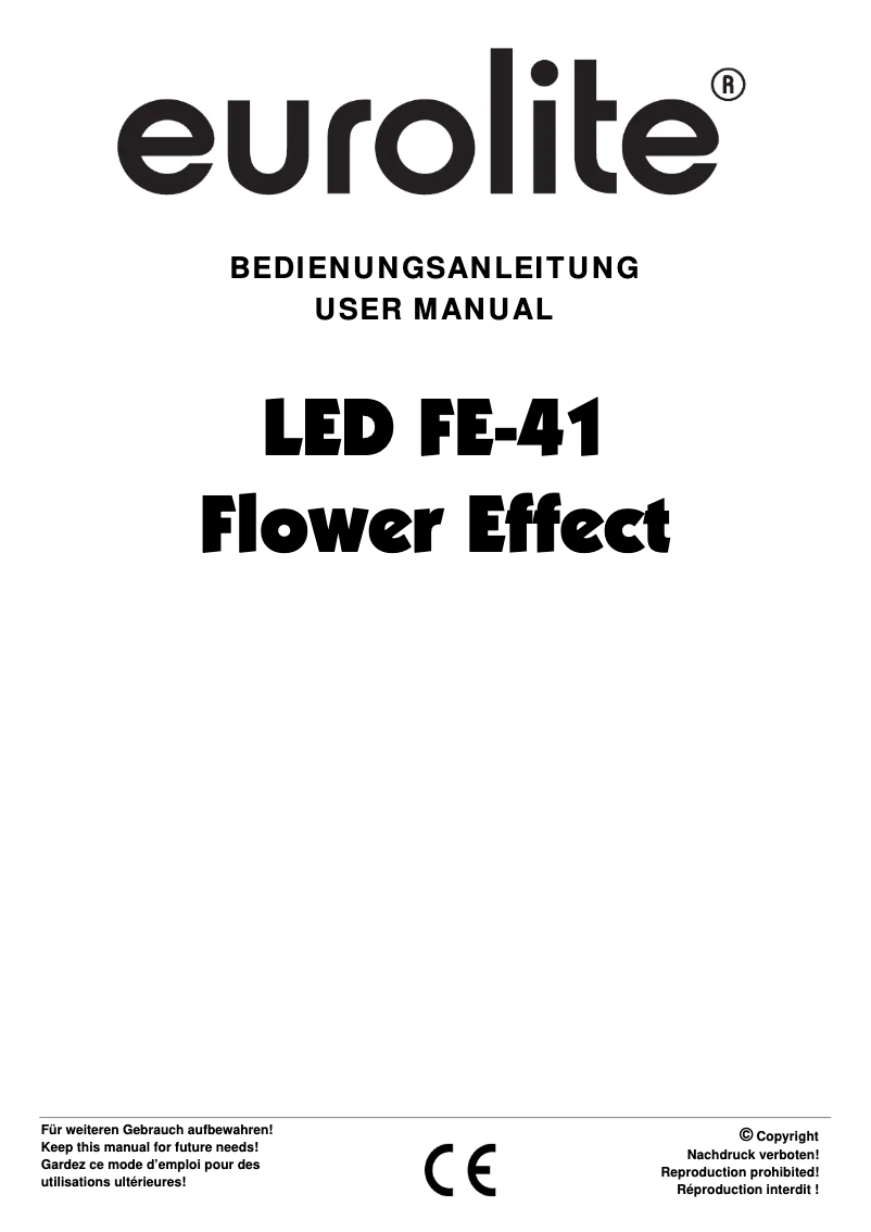 Image de la première page du manuel de l'appareil LED FE-41