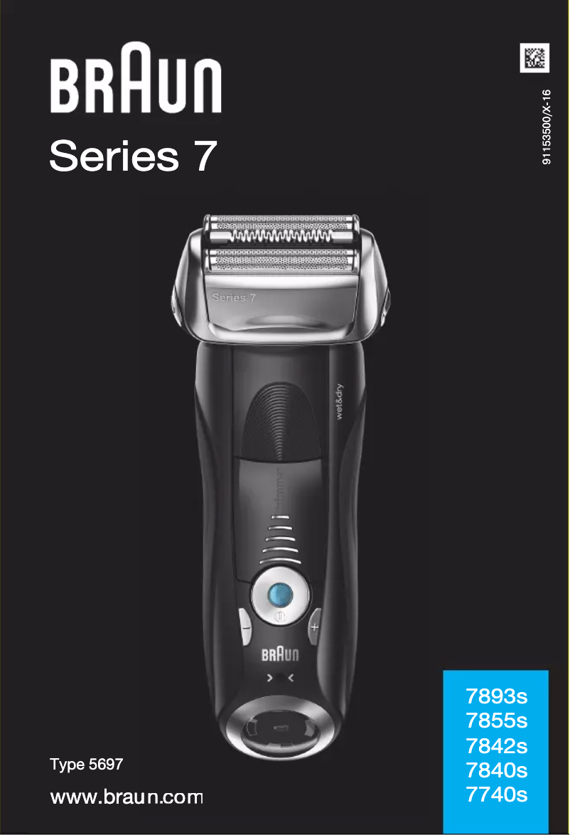 Page 1 of the manual User Manual Braun Series 7 7740s