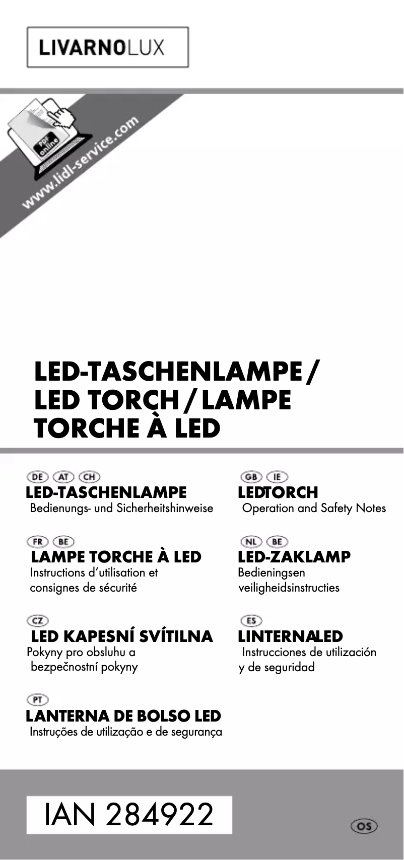 Page 1 of the manual User Manual Livarno Lux IAN 284922