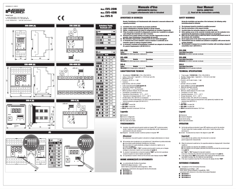 First page image of the manual for EVS-2DIN