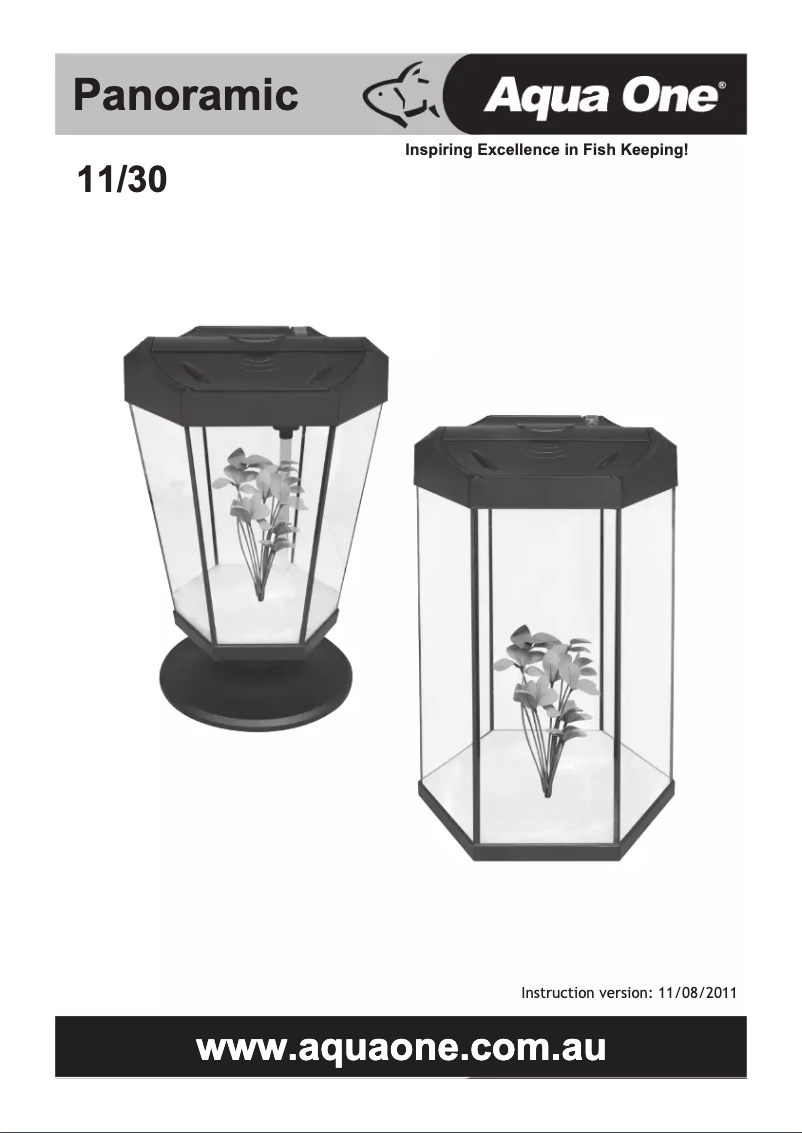 Page 1 of the manual User Manual Aqua One Panoramic 30