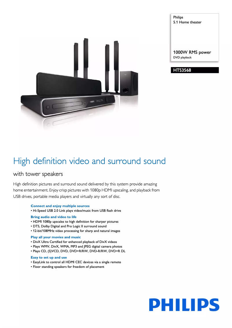 First page image of the manual for HTS3568