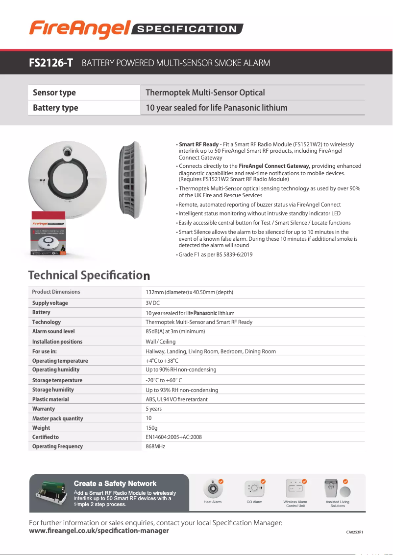 First page image of the manual for FS2126-T