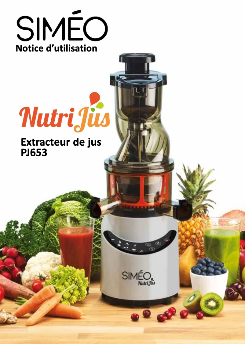Page 1 de la notice Manuel utilisateur Siméo PJ653