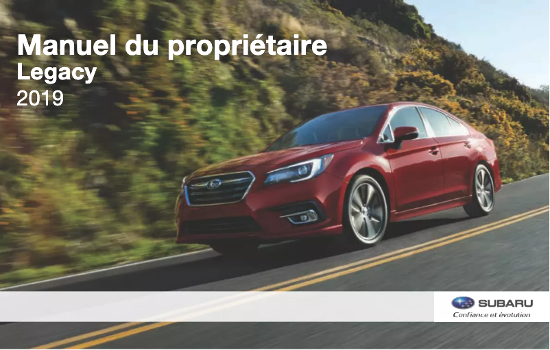 Page 1 of the manual User Manual Subaru Legacy (2019)