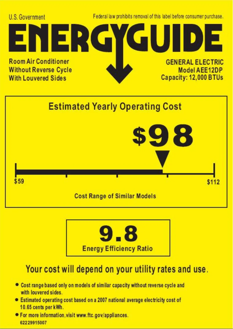 First page image of the manual for AEE12DP