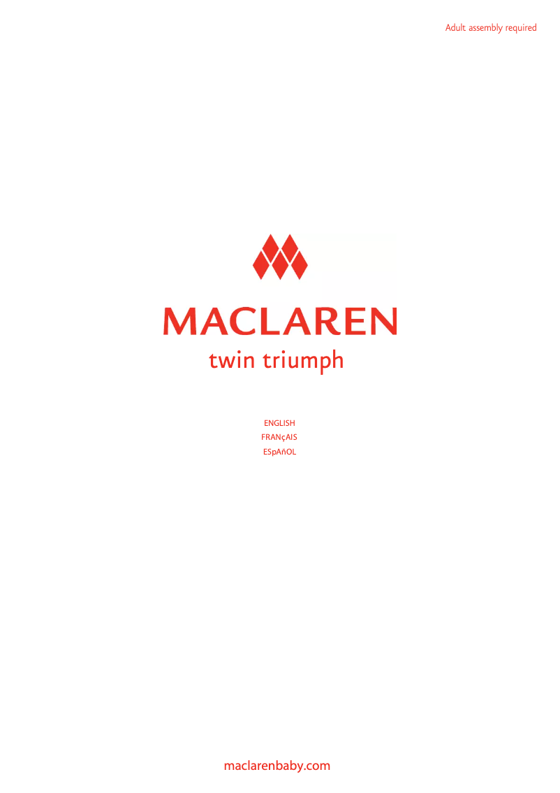 Page 1 of the manual User Manual Maclaren Twin Triumph