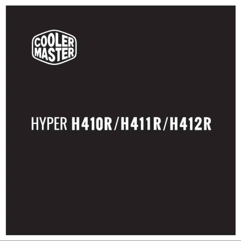 Page 1 of the manual User Manual Cooler Master Hyper H412R