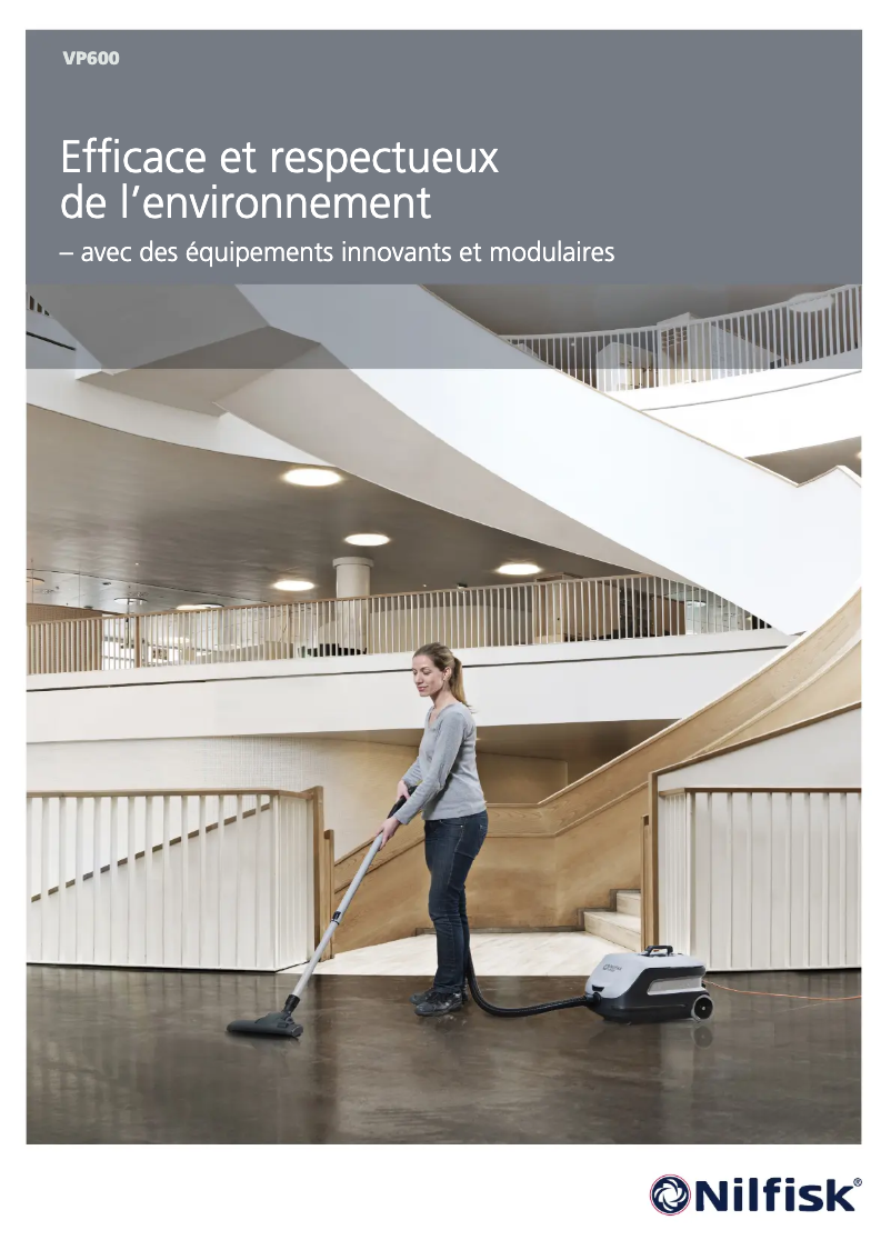 Page 1 of the manual Brochure Nilfisk VP600
