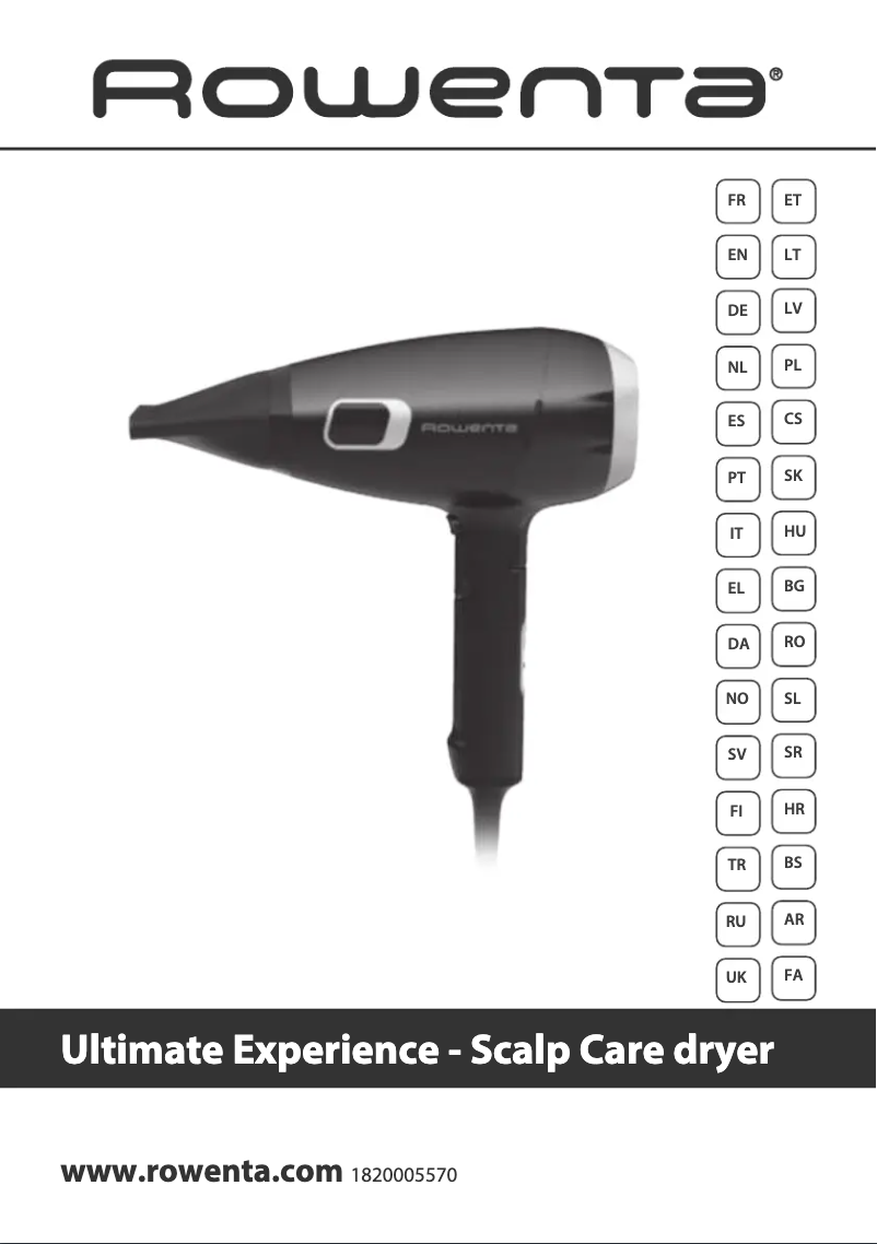 Page 1 of the manual User Manual Rowenta Ultimate Experience CV9240