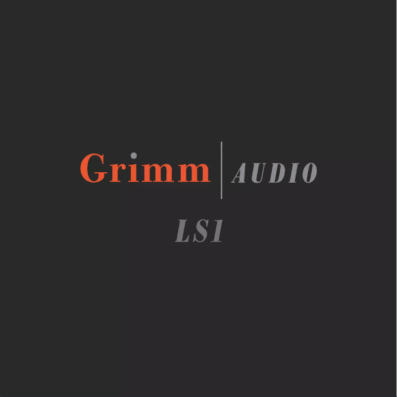 Page 1 of the manual User Manual Grimm Audio SB1