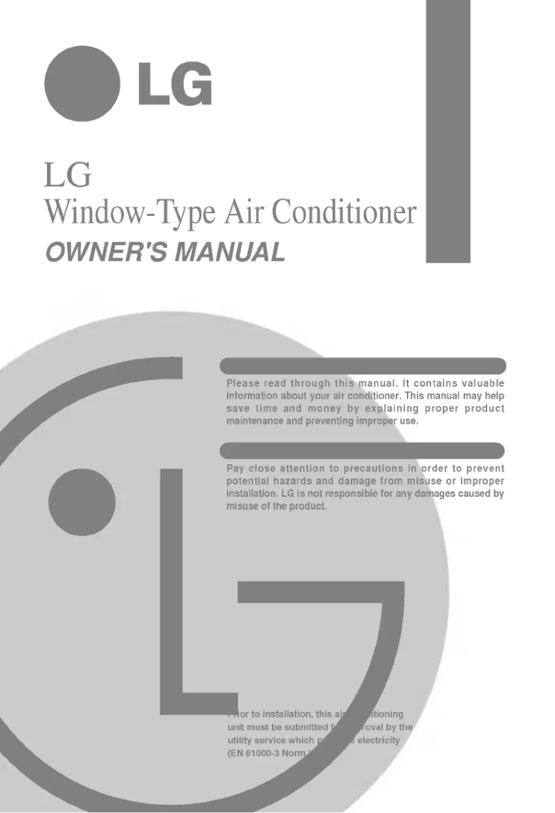 First page image of the manual for LWC226MBML6