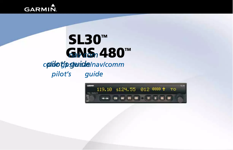 Page 1 of the manual User Manual Garmin Apollo SL30