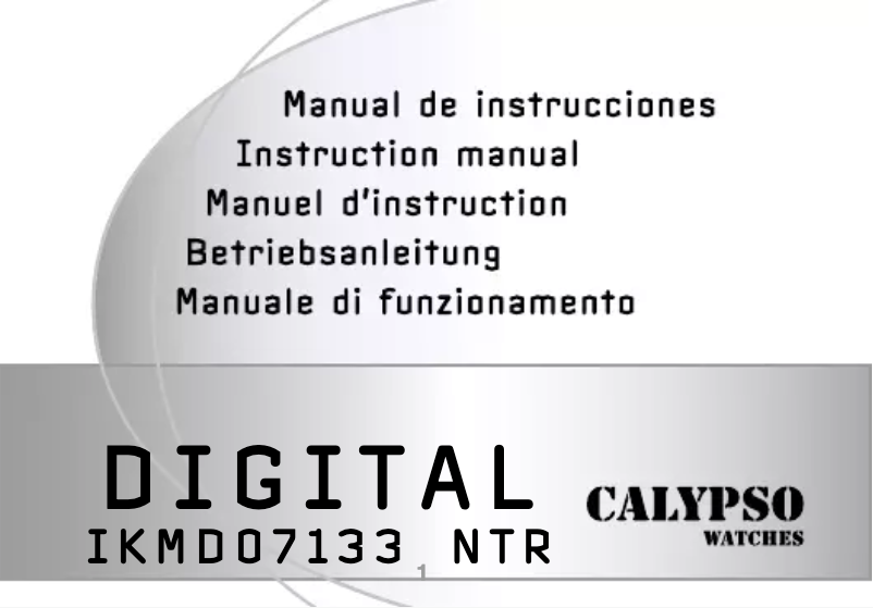 Page 1 of the manual User Manual Calypso K5727