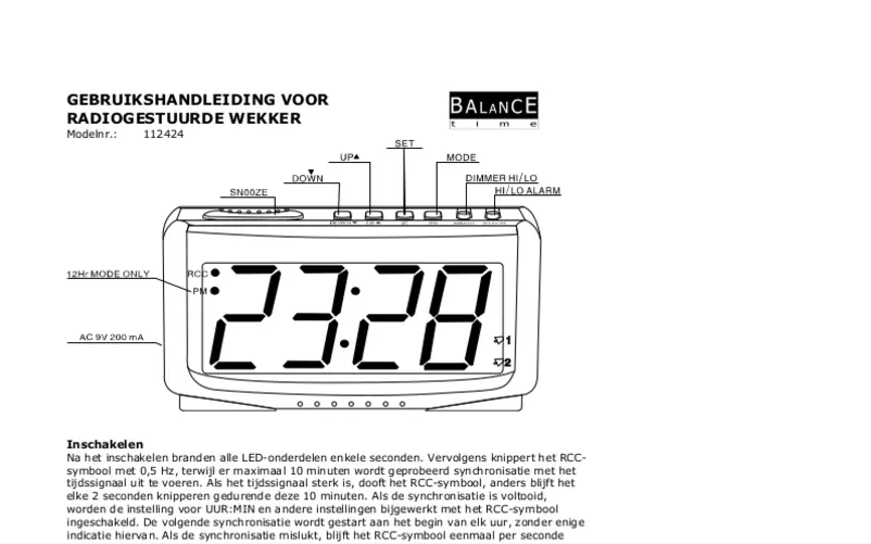 Image de la première page du manuel de l'appareil HE-CLOCK-65