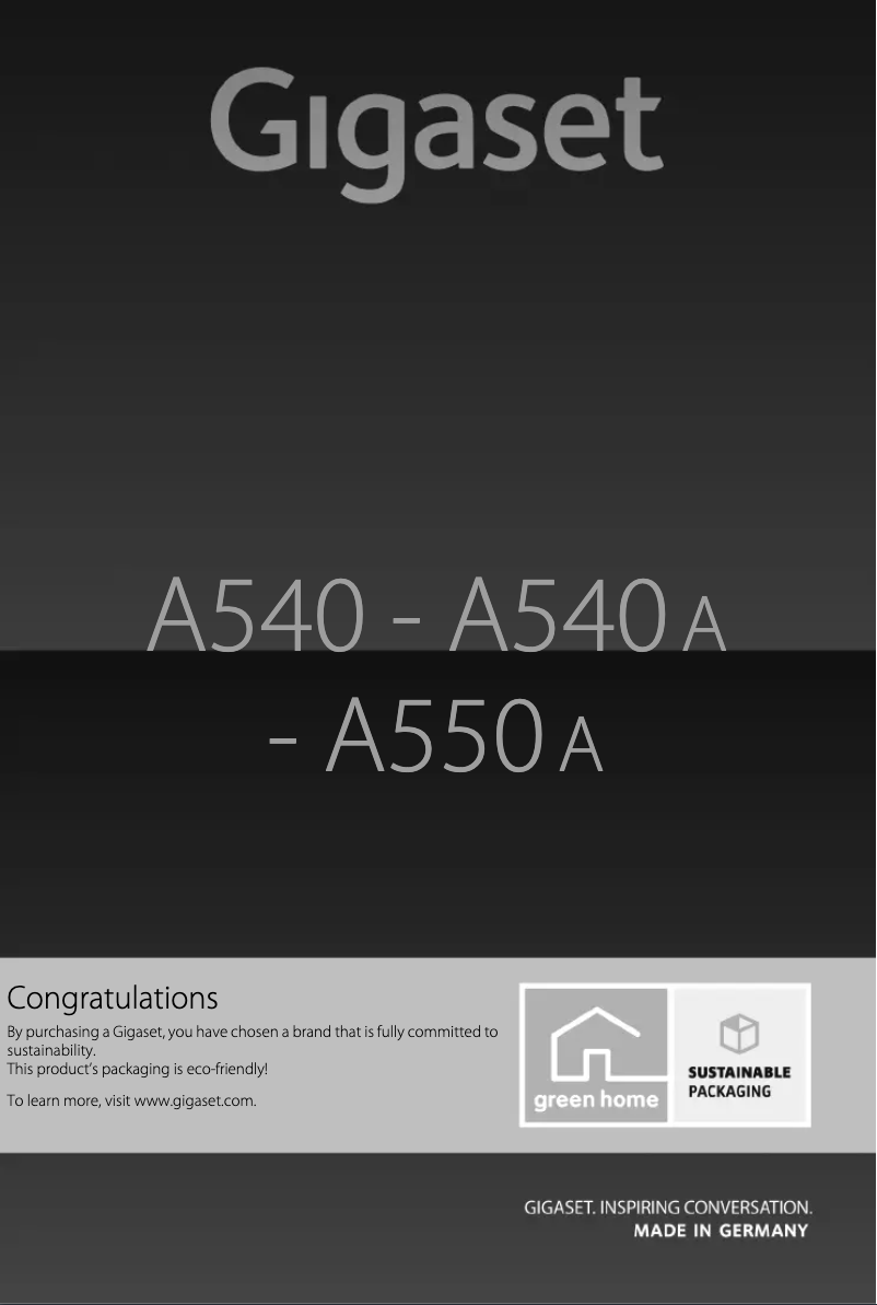 First page image of the manual for A550A