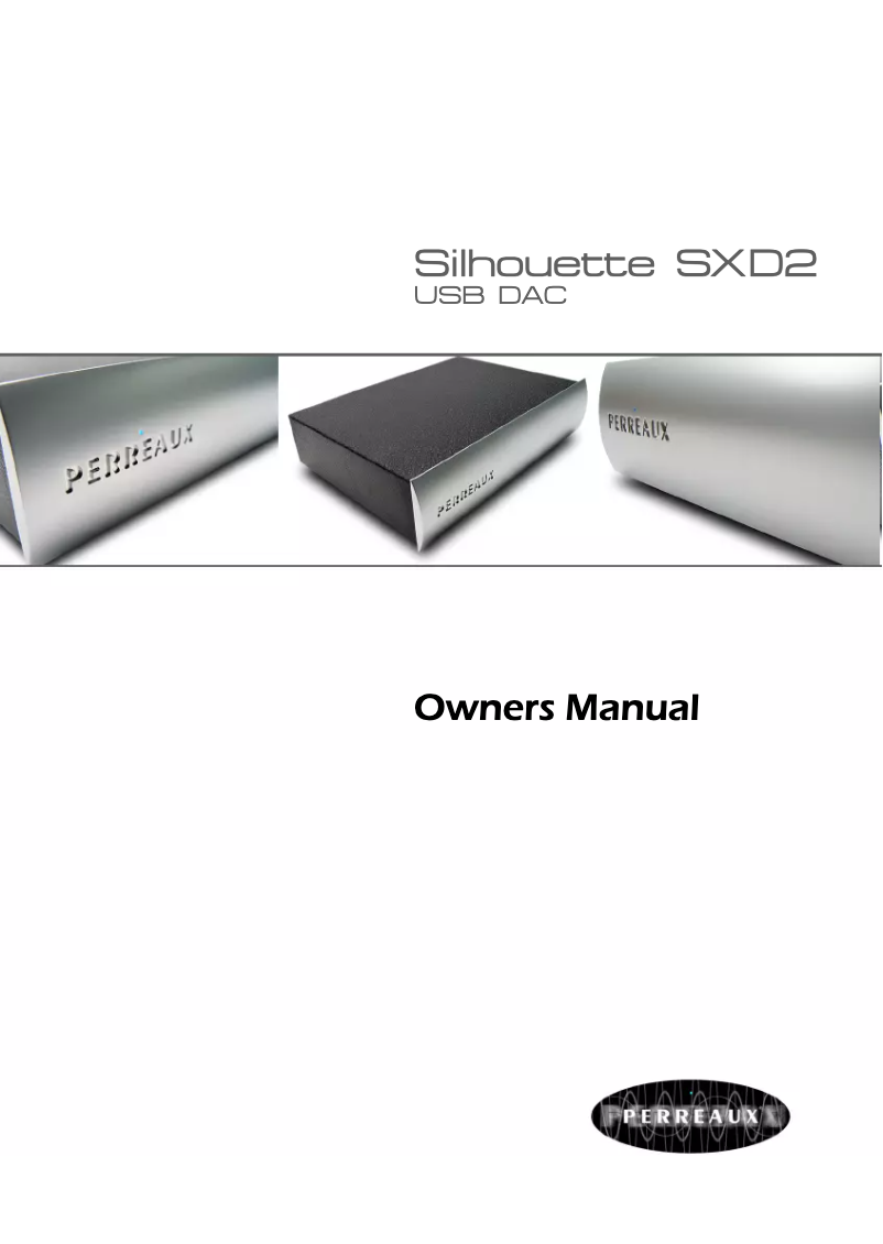 Page 1 of the manual User Manual Perreaux SXD2