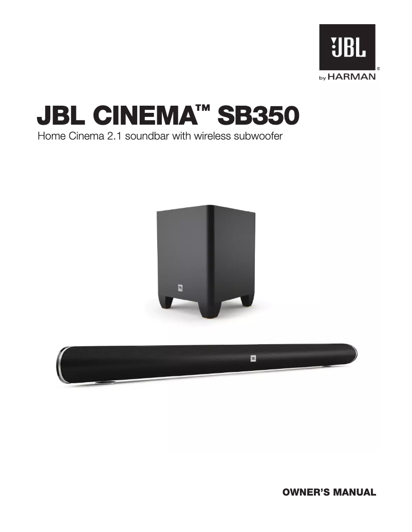 First page image of the manual for Cinema SB350