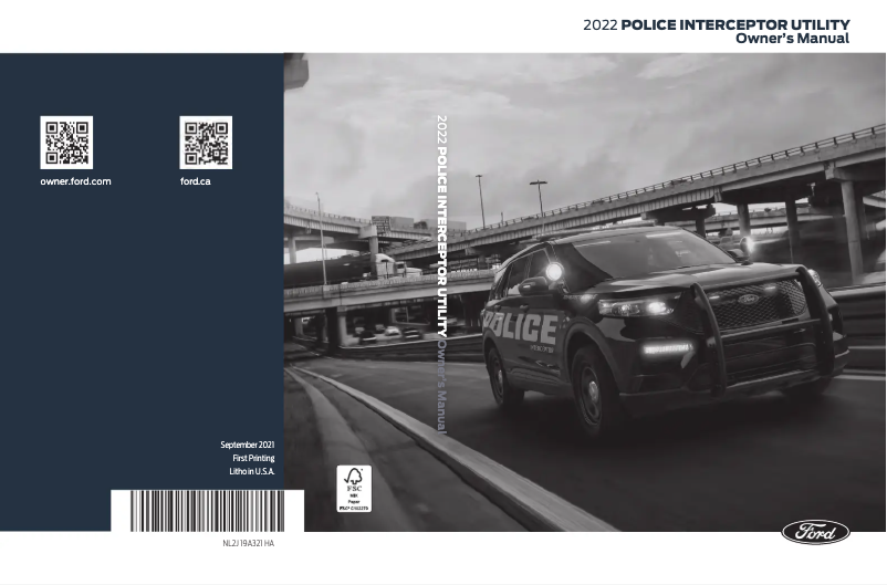 Page 1 of the manual User Manual Ford Police Interceptor Utility (2022)
