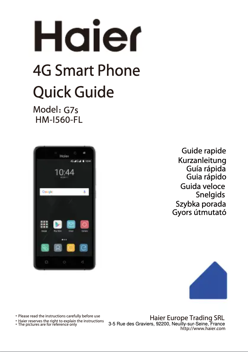 Page 1 of the manual User Manual Haier HM-I560-FL