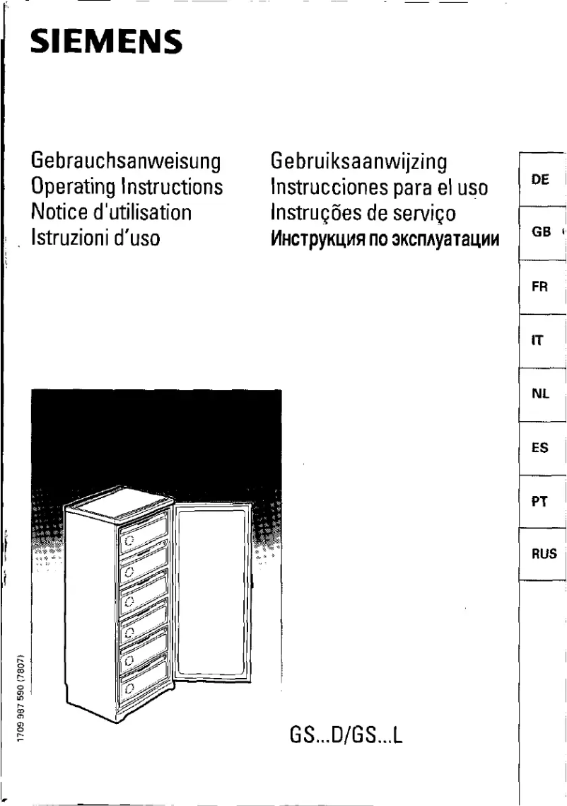 Page 1 of the manual User Manual Siemens GS21B05