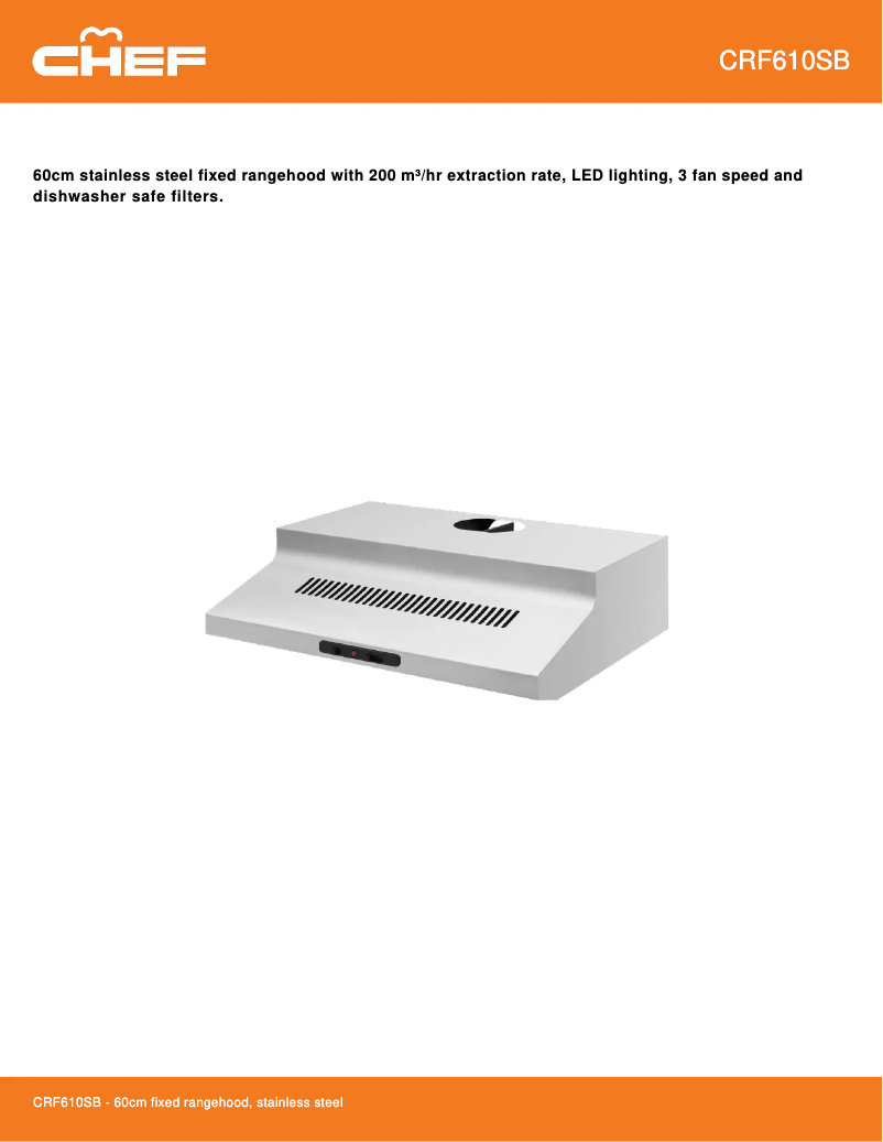 First page image of the manual for CRF610SB