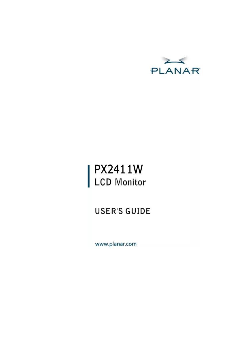 First page image of the manual for PX2411W