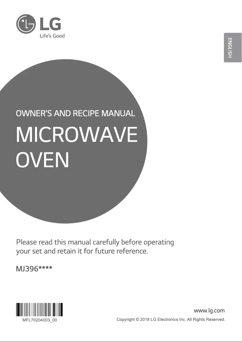 Page 1 of the manual User Manual LG MJ3965BQS