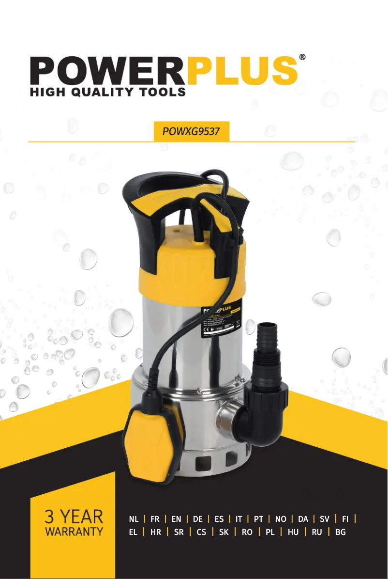 First page image of the manual for POWXG9537